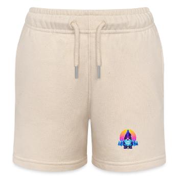 WOKE IS BROKE - Synthwave Gnom Weihnachts Wichtel  - Kinder Organic Joggingshorts Mini Bolter von Stanley/Stella - Natur - Vorne