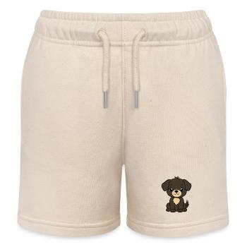 Chiot brun - Short de jogging enfant bio Stanley/Stella - écru doux - Devant