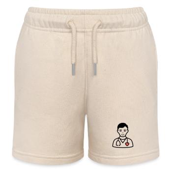 Freundlicher Arzt | Medizin mit Herz - Kinder Organic Joggingshorts Mini Bolter von Stanley/Stella - Natur - Vorne