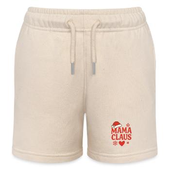 Mama Claus Weihnachtsdesign - Kinder Organic Joggingshorts Mini Bolter von Stanley/Stella - Natur - Vorne