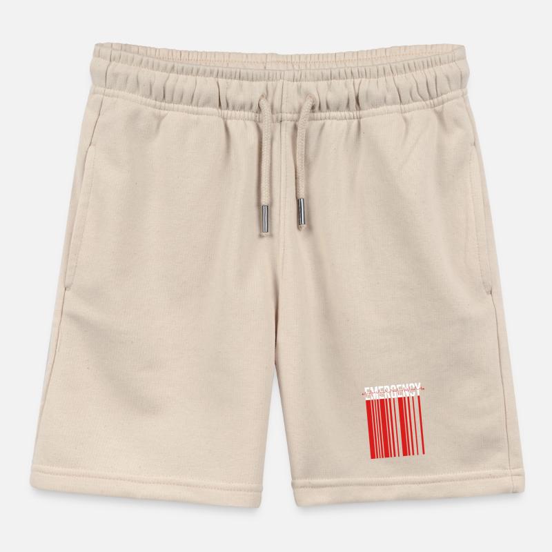 Emergency Stripe Contrast Kids Organic Sweat Shorts by Stanley/Stella