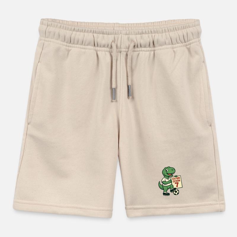 Süßer Dino Ich bin schon 7 Geburtstag Kinder Organic Joggingshorts Mini Bolter von Stanley/Stella