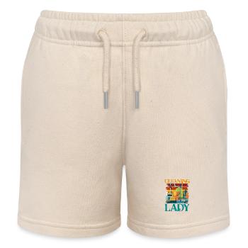 Reinigungsheldin Farbexplosion - Kinder Organic Joggingshorts Mini Bolter von Stanley/Stella - Natur - Vorne