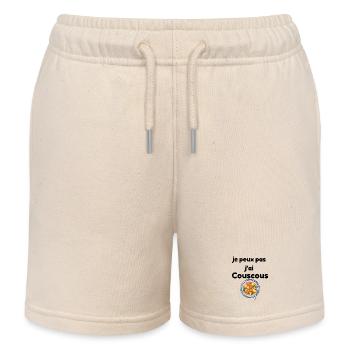 I can't I have Couscous Humor Friday Meal - Kids Organic Sweat Shorts by Stanley/Stella - soft Ecru - Front