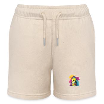 Spraykraft Gelb Graffiti Spraydosen Kunst - Kinder Organic Joggingshorts Mini Bolter von Stanley/Stella - Natur - Vorne
