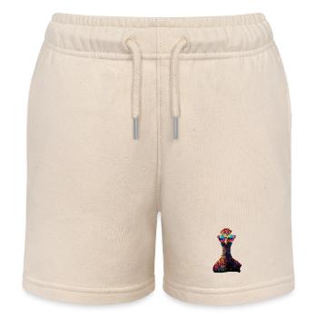Turkey Chickens Bird Turkey - Kids Organic Sweat Shorts by Stanley/Stella - soft Ecru - Front