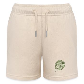 Blatt Druck - Erle - Kinder Organic Joggingshorts Mini Bolter von Stanley/Stella - Natur - Vorne