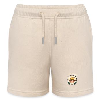 Little Royalty – Sweet Girl with a Crown - Kids Organic Sweat Shorts by Stanley/Stella - soft Ecru - Front