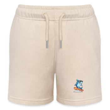 Surferhai Mit Sonnenbrille Sommerurlaub - Kinder Organic Joggingshorts Mini Bolter von Stanley/Stella - Natur - Vorne