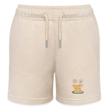 Frohes Neues Jahr Feuerwerk Typografie - Kinder Organic Joggingshorts Mini Bolter von Stanley/Stella - Natur - Vorne