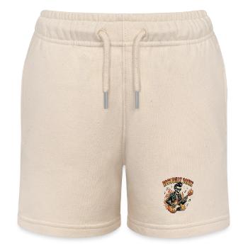 Rockabilly Bones – Retro Comic Skelett mit brennen - Kinder Organic Joggingshorts Mini Bolter von Stanley/Stella - Natur - Vorne