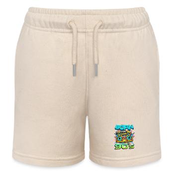 Boombox Neon 90er Revival - Kinder Organic Joggingshorts Mini Bolter von Stanley/Stella - Natur - Vorne