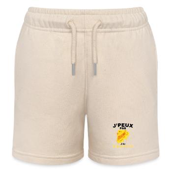 I can't I raclette - Kids Organic Sweat Shorts by Stanley/Stella - soft Ecru - Front