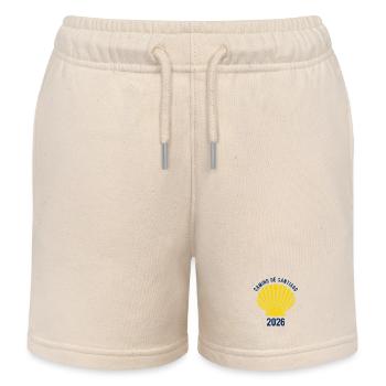 Buen Camino 2026 | Jakobsweg, Pilger, Santiago - Kinder Organic Joggingshorts Mini Bolter von Stanley/Stella - Natur - Vorne