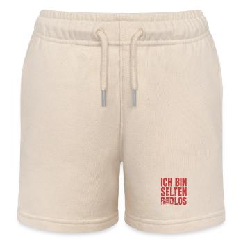  Fahrrad Spruch - Kinder Organic Joggingshorts Mini Bolter von Stanley/Stella - Natur - Vorne