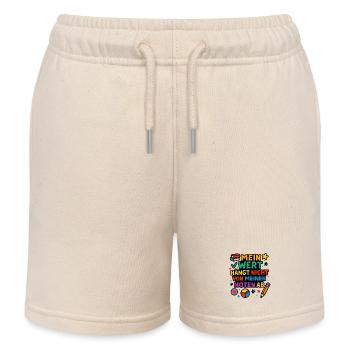 mein wert zählt, nicht meine noten - Kinder Organic Joggingshorts Mini Bolter von Stanley/Stella - Natur - Vorne