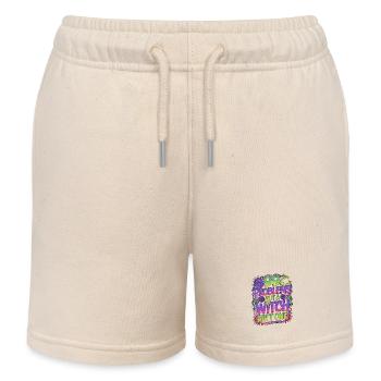 Problèmes de sorcellerie 99 mais une sorcière lanceuse de sorts - Short de jogging enfant bio Stanley/Stella - écru doux - Devant