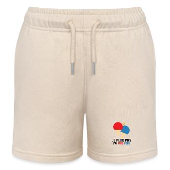 I can't I have ping-pong gift - Kids Organic Sweat Shorts by Stanley/Stella - soft Ecru - Front