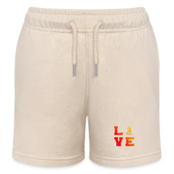 Kurz und klar Floorball - Kinder Organic Joggingshorts Mini Bolter von Stanley/Stella - Natur - Vorne