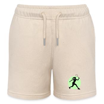 Badminton Spielerin Vorhand - Kinder Organic Joggingshorts Mini Bolter von Stanley/Stella - Natur - Vorne