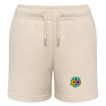 Lebendige Farbblumen Bouquet - Kinder Organic Joggingshorts Mini Bolter von Stanley/Stella - Natur - Vorne