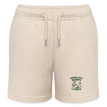 Tondre avec grand-père - Short de jogging enfant bio Stanley/Stella - écru doux - Devant