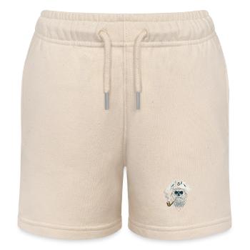 Kapitän Totenkopf Seemann Nautik Meer See Boot - Kinder Organic Joggingshorts Mini Bolter von Stanley/Stella - Natur - Vorne