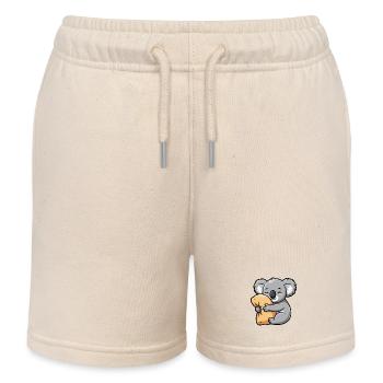 Cuddle chew koala with pillow - Kids Organic Sweat Shorts by Stanley/Stella - soft Ecru - Front