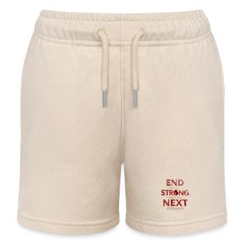 End Strong, Begin Stronger - Short de jogging enfant bio Stanley/Stella - écru doux - Devant