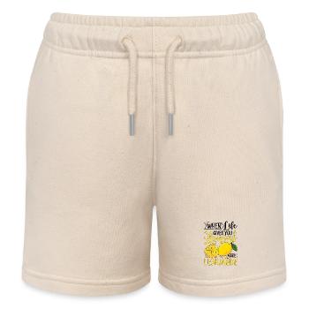 When Life Gives You Lemons Make Lemonade - Kids Organic Sweat Shorts by Stanley/Stella - soft Ecru - Front