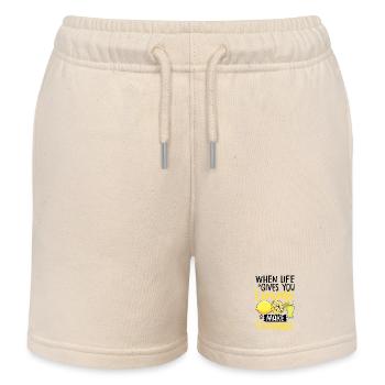 When Life Gives You Lemons Make Lemonade - Kids Organic Sweat Shorts by Stanley/Stella - soft Ecru - Front