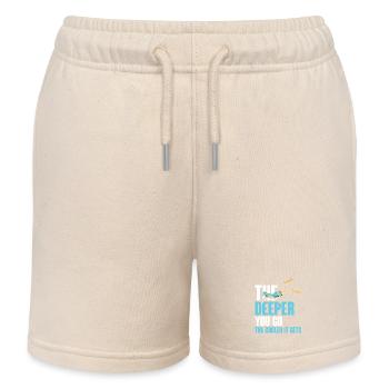 Diving Diver Snorkeling Recreational Diver - Kids Organic Sweat Shorts by Stanley/Stella - soft Ecru - Front