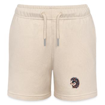 Hedgehog Colorful - Kids Organic Sweat Shorts by Stanley/Stella - soft Ecru - Front