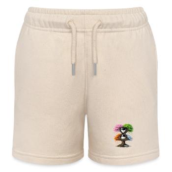 Die Zeit der unveränderten Jahreszeiten - Kinder Organic Joggingshorts Mini Bolter von Stanley/Stella - Natur - Vorne
