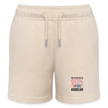 My Playlist Is 90 Percent Korean - Kinder Organic Joggingshorts Mini Bolter von Stanley/Stella - Natur - Vorne
