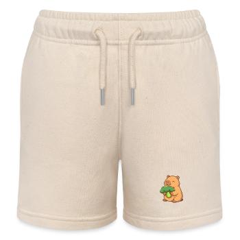 Capybara au brocoli – détendu et mignon - Short de jogging enfant bio Stanley/Stella - écru doux - Devant