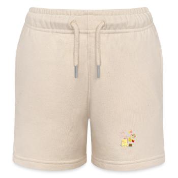 Ich bin schon 6 Einhorn Geburtstag Mädchen - Kinder Organic Joggingshorts Mini Bolter von Stanley/Stella - Natur - Vorne