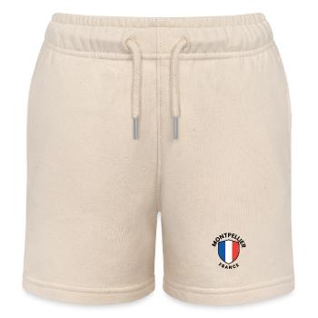 Montpelier-Schild von Frankreich - Kinder Organic Joggingshorts Mini Bolter von Stanley/Stella - Natur - Vorne