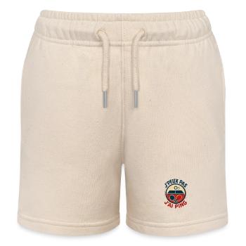 I can't I Ping - Kids Organic Sweat Shorts by Stanley/Stella - soft Ecru - Front