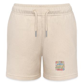 Pediatric Nurse Expert In Giggles And Child Care - Kids Organic Sweat Shorts by Stanley/Stella - soft Ecru - Front