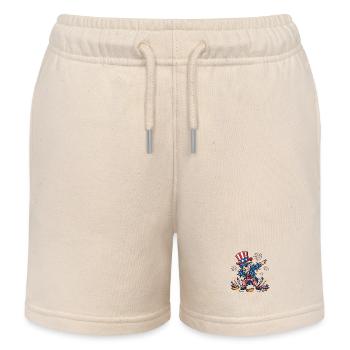 Dab dab drôles du 4 juillet pour enfants et jeunes - Short de jogging enfant bio Stanley/Stella - écru doux - Devant