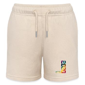 LIMITED EDITION 2020 6 YEARS 6TH BIRTHDAY - Kids Organic Sweat Shorts by Stanley/Stella - soft Ecru - Front
