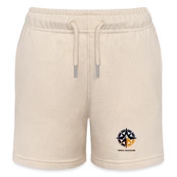 Logo de la boussole étoilée Terra Navigare - Short de jogging enfant bio Stanley/Stella - écru doux - Devant