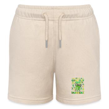 Chiffres de calculatrice joyeuse - Short de jogging enfant bio Stanley/Stella - écru doux - Devant