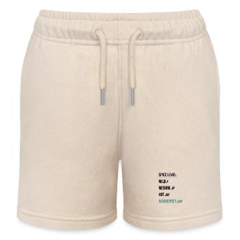 Spice Level Neurospicy - Neurodivergent Humor - Kids Organic Sweat Shorts by Stanley/Stella - soft Ecru - Front