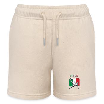 Football Italy Calcio Flag Overhead kick - Kids Organic Sweat Shorts by Stanley/Stella - soft Ecru - Front