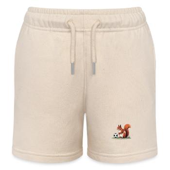 Héros du Football Écureuil - Short de jogging enfant bio Stanley/Stella - écru doux - Devant