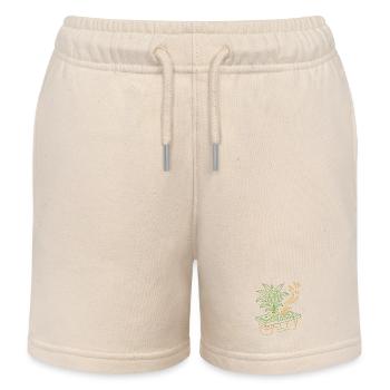 Green Groove DJ Plants - Short de jogging enfant bio Stanley/Stella - écru doux - Devant
