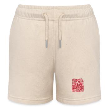 Valentinstag Rockabilly HotRod Liebesduo - Kinder Organic Joggingshorts Mini Bolter von Stanley/Stella - Natur - Vorne