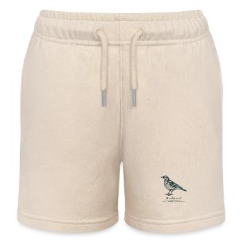 Misteldrossel Silhouette | Ornithologie Zeichnung - Kinder Organic Joggingshorts Mini Bolter von Stanley/Stella - Natur - Vorne